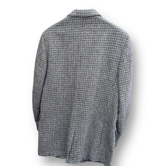 1960s 39L Mens Wool Sport Coat Gray Black Check Star Clothing Co. 3-Button VNTG - Picture 2 of 13